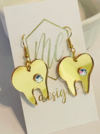 Gold Shiny Tooth Earrings