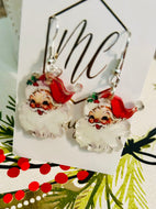 Santa Face Christmas Earrings