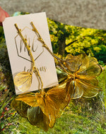 Large Gold Flower Statement Earrings