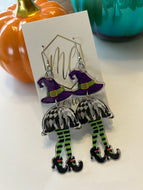 Witch’s Hat and Boots Halloween Earrings