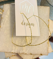 Textured Thin Wire Hoops