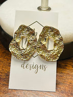 Irregular Oval Earrings