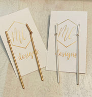 Long Gold or Silver Bar Dangle Earrings