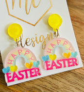 Small Happy Easter Earrings