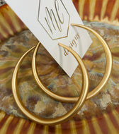 Large Matte Gold Hoops