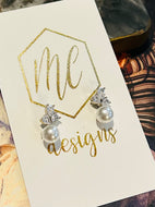 Elegant Small Gold and Pearl Earrings