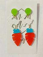 Rabbit and Carrot Earrings