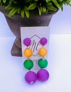 Mardi Gras Ball Earrings