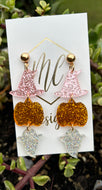 Acrylic Halloween Witch Hat Pumpkin Ghost earrings