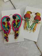 Rhinestone Jewel Bird Earrings