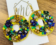 Mardi Gras King Cake Earrings