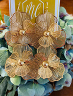 Statement Filigree Flower Earrings