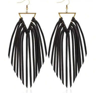Leather Tassel Earrings