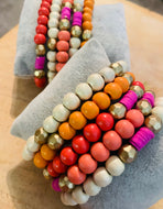 Wooden Bead Bracelet Set