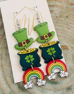 Irish Pot of Gold Earrings