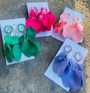 Matte Flower Petal Earrings