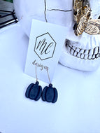 Slender Pumpkin Huggie Earrings