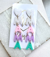 Mama Heart Earrings