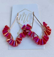 Kite Shaped Beaded Earrings
