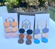 Triple Tiered Pumpkin Earring