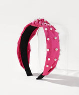 Solid Color Faux Pearl Headbands