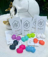 Pumpkin Hoop Earrings
