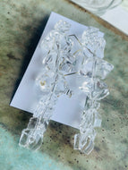 Long Crystal Ice Earrings