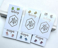 Colorful Teddy Bear Studs