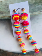 Long Fiesta Ball Earrings