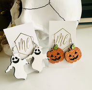 Glitter Halloween Patch Earrings