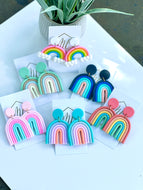Rainbow Clay Earrings