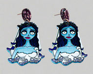 Zombie Halloween Bride Earrings