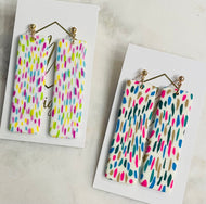 Long rectangular earrings