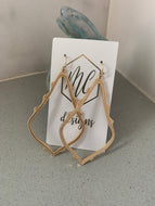 Extra Large Gold Open Teardrop Earring