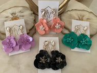 Classy Large Acrylic Flower Drop Earrings