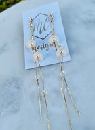 Statement Danity Tulip Pearl Flower Earrings