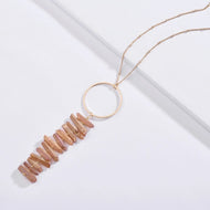 Drop stone necklace
