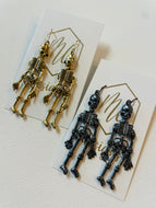 Dainty Skeleton Halloween Earrings