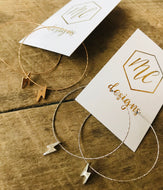 Lightning Bolt Hoops Gold