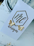 Pearlized and Gold Butterfly studs