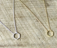 Hexagon simple necklace