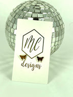 Gold Butterfly Studs