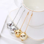 Hanging Disco Ball Earrings