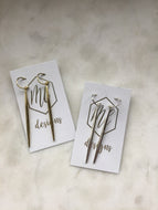 Long spiky earring