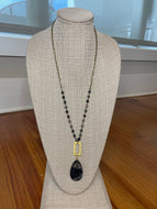 Long stone necklace