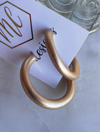 Thick Matte Satin Hoops 45mm OG