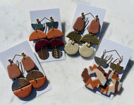 Tiered Fall Clay Earrings
