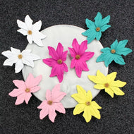 Poinsettia Flower Stud