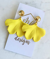Ginkgo Petal Earring with Gold Post