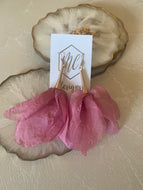 Fabric Petal Earrings